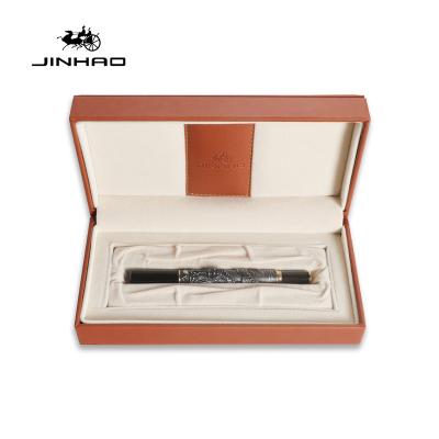 China Jinhao Luxury High Quality Fountain Pen Yellow Leather Gift Box for sale