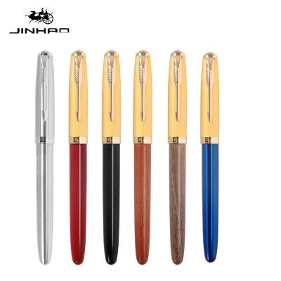 China Luxury Pen Gift Jinhao 85 Metal/Wood Fountain Pen Extra Fine Nib 0.38mm Ink Pen for sale