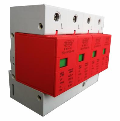 China AC Type Surge Protector SPD Surge Protection Device 100ka ZDV-420/230-100 for sale