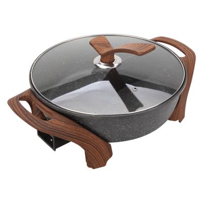 China Hotel Factory Wholesale Multifunctional Non-stick Electric Pizza Pan With Glass Lid Cast Aluminum Frying Pan for sale