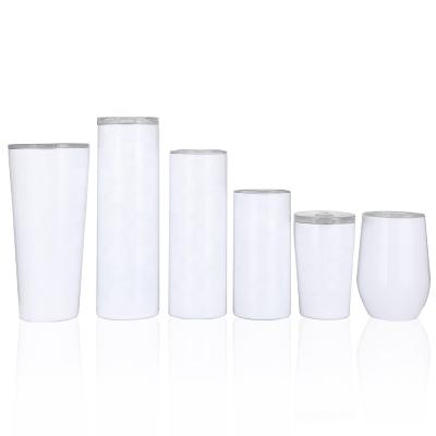 China 20oz Stainless Steel Disposable Straight Lean Vacuum Cup Double Wall Coffee Insulation Cups For Sublimation for sale