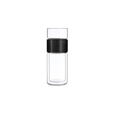 China 2020 Double-Layers Stored Glass Portable High Temperature Transparent BOTTLE for sale