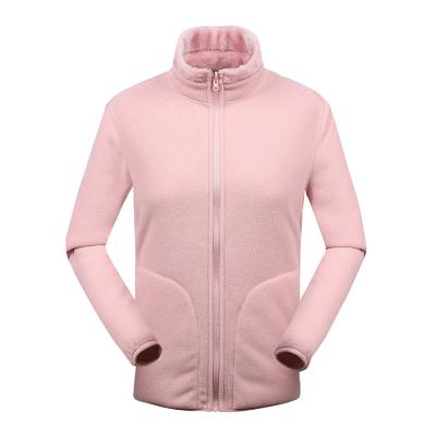 China Sustainable Double Faces Warm Wear Women Winter Fleece Reversible Jackets for sale