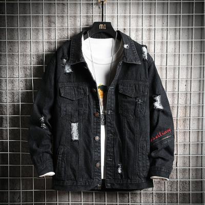 China Young Sustainable And Cool Style Cotton Super Retro Style Fashionable Denim Brushed Washed Fade Color Jacket for sale