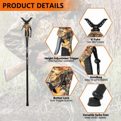 China Anti Slip Hunting Shooting Stick 100cm-180cm Length For Stable And Accurate Shooting for sale