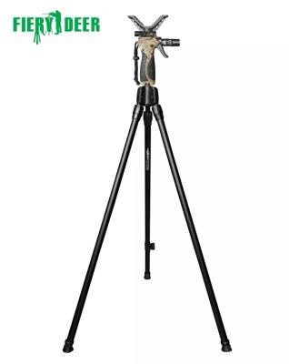 China Pies de goma de aluminio ligero de aleación de caza Bipod compacto de longitud plegada con ergonomía en venta