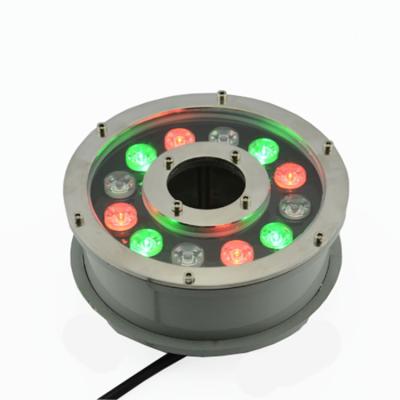 China LANDSCAPE 12v 304 Stainless Steel LED Fountain Light 9w LED Bottom Water Light Diameter 160mm for sale