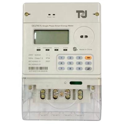 China Plug-in Module DDZY876 Replaceable Battery Tuya GPRS/3G/4G KWH Prepaid Meter Prepayment Deferred Payment Single Phase Power Meter DDZY876 for sale