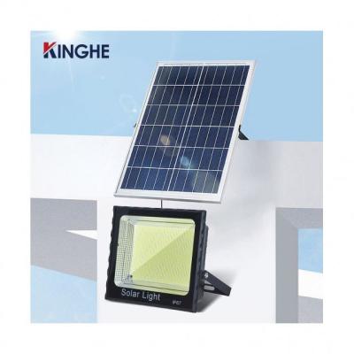 China Hot Sale IP65 Easy Installation HUAJI KINHE 2022 Outdoor Using 150 Solar Flood Light Solar Led Floodlights Waterproof For Garden for sale