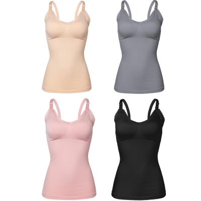 China Breathable Pregnant Women Lactation Invest Modal Maternity Tank Top Nursing Bra Camisole Nursing One Piece for sale