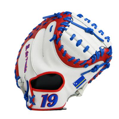 China Durable Cheap Custom Logo Left Handed Adult Size Japanese Kip Leather Baseball Gloves Catchers Mitt for sale