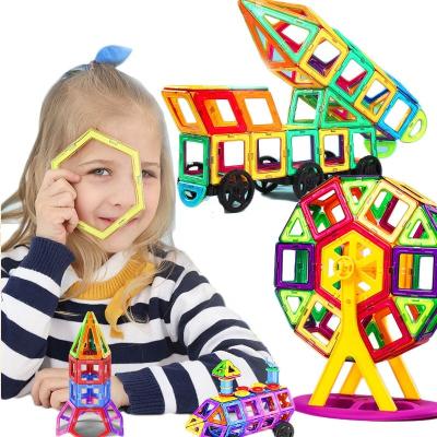 China 168pcs Magnet Designer Magnetic Blocks Big Size DIY Magnet Toys Pulling Magnetic Building Blocks Assembled Toys For Kids Gifts for sale