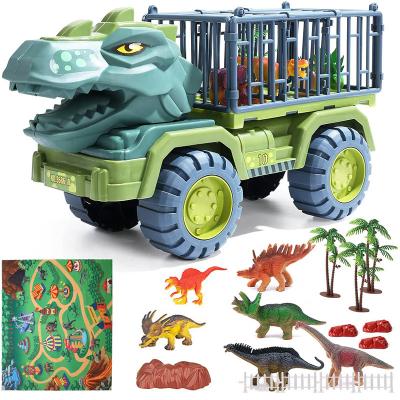 China Toy Indominus Rex Jurassic World Diecast Dinosaurs Truck Toy Dinosaurs Transport Car Dinosaur Toys Christmas Gifts For Kids for sale