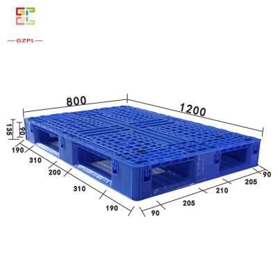 China Eco-friendly Pallet 12kg 100% Pure HDPE 1200*800*135mm Plastic Pallet for sale