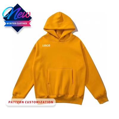 China 2021 No String New Product Anti-wrinkle Oversize Heavy French Terry Hoodie Men's Hoodies Custom Logo Yeezy for sale