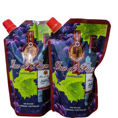 China Custom Printing Liquid Spout Bag Plastic Beverage Packaging Moisture Proof Vertical Bag for sale