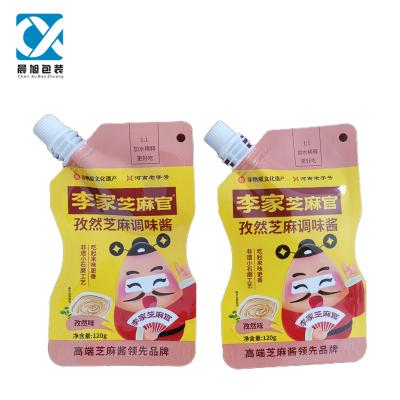 China Moisture Proof Plastic Stand Up Pouch With Spout For Sauce for sale