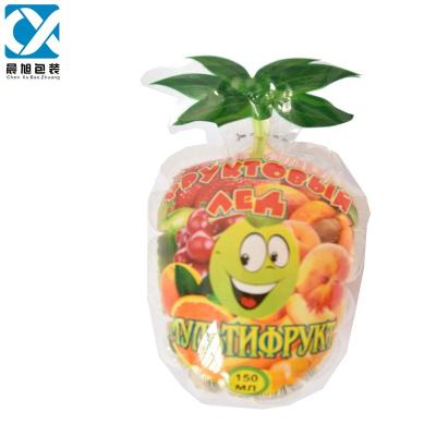 China Moisture Proof Beverage Packaging Mango Shape Juice Drinking Bag Liquid Packaging Bag for sale