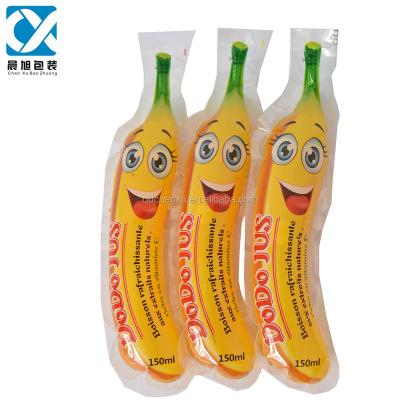 China Moisture Proof Hot Selling Special Shaped Fresh Juice Plastic Bag Drinking Water Packaging Bag for sale