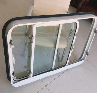 China ieaf window triple aluminum sheet double light sllding marine window 1100x500 for sale