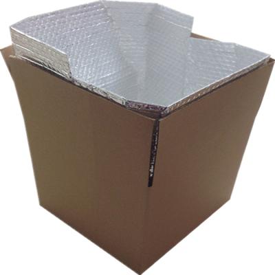 China Modern Packaging Cold Chain Box Aluminum Insulated Food Shipping Bubble Box Liner for sale