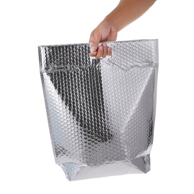 China Modern hot sale insulated thermal bubble bag with handle for food for sale