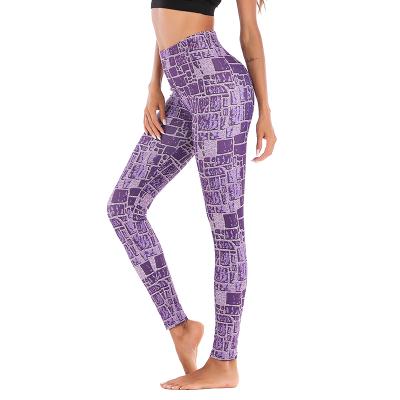 China High Waist Yoga Pants Logo Breathable Gym Leggings Workout Clothing Women Fitness Breathable Custom Sublimation Printing for sale