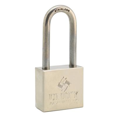 China Long High Security Shackle Lock Padlock System Keyless Brass Master Key Rectangular Padlock Chrome Plated Finish for sale