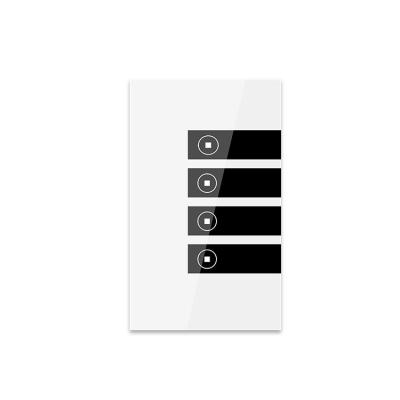 China Smart Home System New US Developed Electric Touch Smart Switches Work With Alexa OEM 4 Strip Light Smart Switch for sale