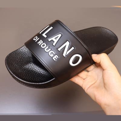 China High Quality Wholesale Custom Slippers Shoes Designer PVC CUSHIONING Slides Men's Flat Shoes Custom for sale