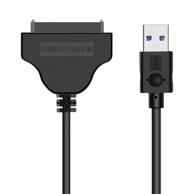 China COMPUTER Black 16 Cm USB 3.0 To SATA 22pin Adapter Converter Cable Kabel Cord Hard Disk Drive For 2.5 Inch SSD HDD for sale