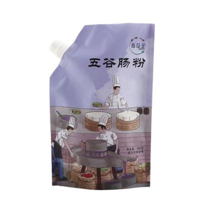 China Recyclable Biodegradable Packaging Bag Laminated Pouches With Spout Stand Up Pouch With Spout For Juice for sale