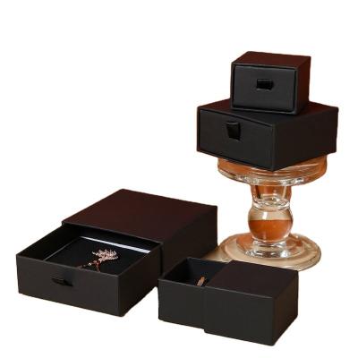 China Factory Made Recyclable Holographic Multi-Drawer Tall Brown Kraft Paper Jewelery Box Shipping for sale