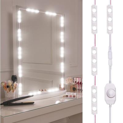 China Modern 24w 60 LED Makeup Vanity Mirror Light DIY Light Kit for Makeup Cosmetic Vanity Mirror with 12v Power Supply for sale