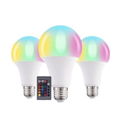 China AC85-265V Dimmable LED RGB Light Bulb E27 B26 RGB Color Changing Light Bulbs With Remote AC85-265V Dimmable LED RGB Bulb for sale