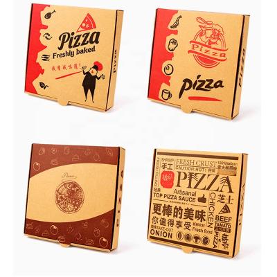 China Recycled Materials Blank Kraft Paper Flat Corrugated Paper Pizza Boxes Custom Gift Mailing Cardboard Packing Boxes For Party for sale