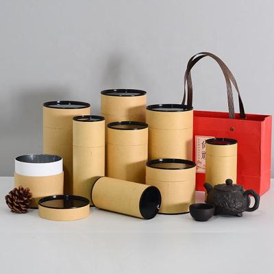 China Recycled Materials Design Your Own Craft Box Round Cylinder Containers Tube Packaging Paper Paper Box For Food for sale