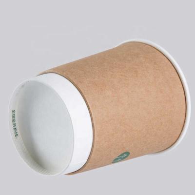 China Disposable Coffee Paper Cups Wholesale Biodegradable Single Wall Disposable Paper Cups Double PLA Coated Coffee Paper Cups With Lids for sale