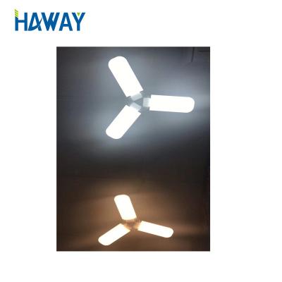 China Warehouse Flight 2019 New Arrival Distorted Leaf Shaped 45w E27 B22 Base 6500K Ufo Led Bulb for sale