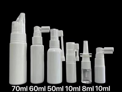 China Nebel-Sprayplastikpumpflaschen 8ML 10ML 50ML 60ML 70ML medizinische leere nasale zu verkaufen