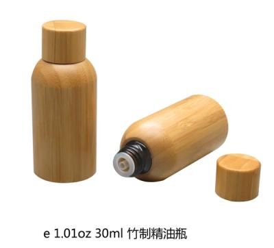 China 30 ml 1oz Bambusflasche mit Bambus-Schraubdeckel umweltfreundlich Nachfüllung ätherisches Öl Parfum kosmetische Verpackung zu verkaufen