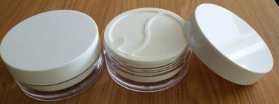 China 100ml (2x50ml) dual chamber cosmetic jar with 2 compartments for sale