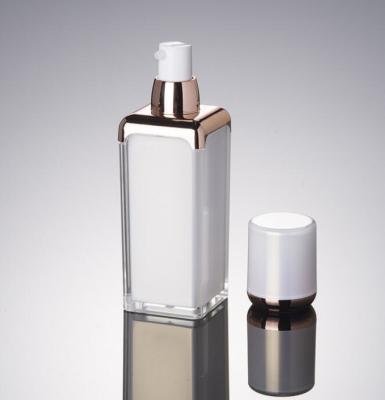 China Luxuskosmetisches quadratisches Plastikglas und Flasche 15ml 30ml 50ml zu verkaufen