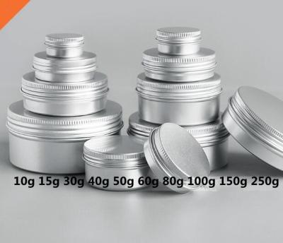 China Aluminiumcremetiegel-kosmetische Paket-Überwurfmutter mit 10g 15g 20g 30g 40g 50g 60g 80g 100g 150g 250g zu verkaufen