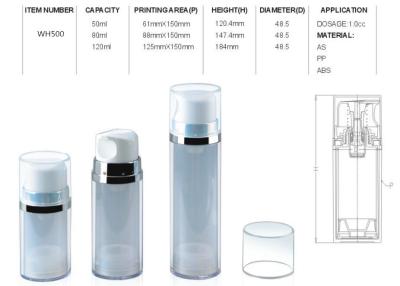 China 120ml  80ml 50ml dual layer wall cosmetic airless pump  bottle for sale