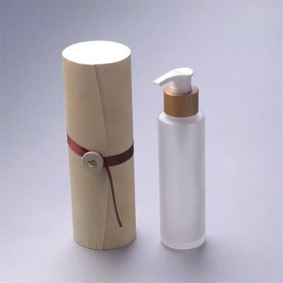 China 100ml 33,33-Unzen-kosmetische Bambusmattglasflasche für das Hautpflegeverpacken zu verkaufen