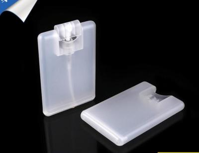 China Card shape 30ml plastic pocket perfume sprayer bottle for sale