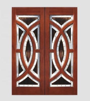 China Decoration American Home Solid Wood Double Front Entry Designs for sale