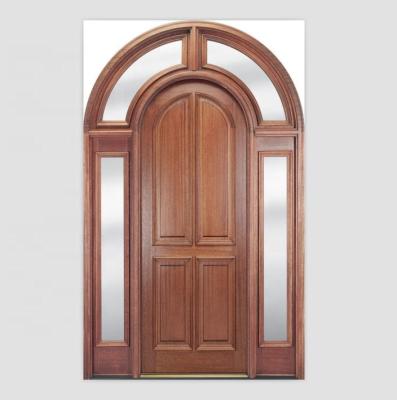 China Pre Hung Round Lid Cherry Solid Wood Doors Front Front Entry for sale