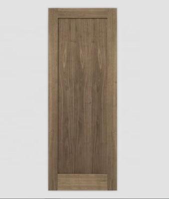 China Decoration 1 Panel Shaker Style Walnut Wood Veneer Interior Doors Solid Interior Doors Bedroom Doors for sale